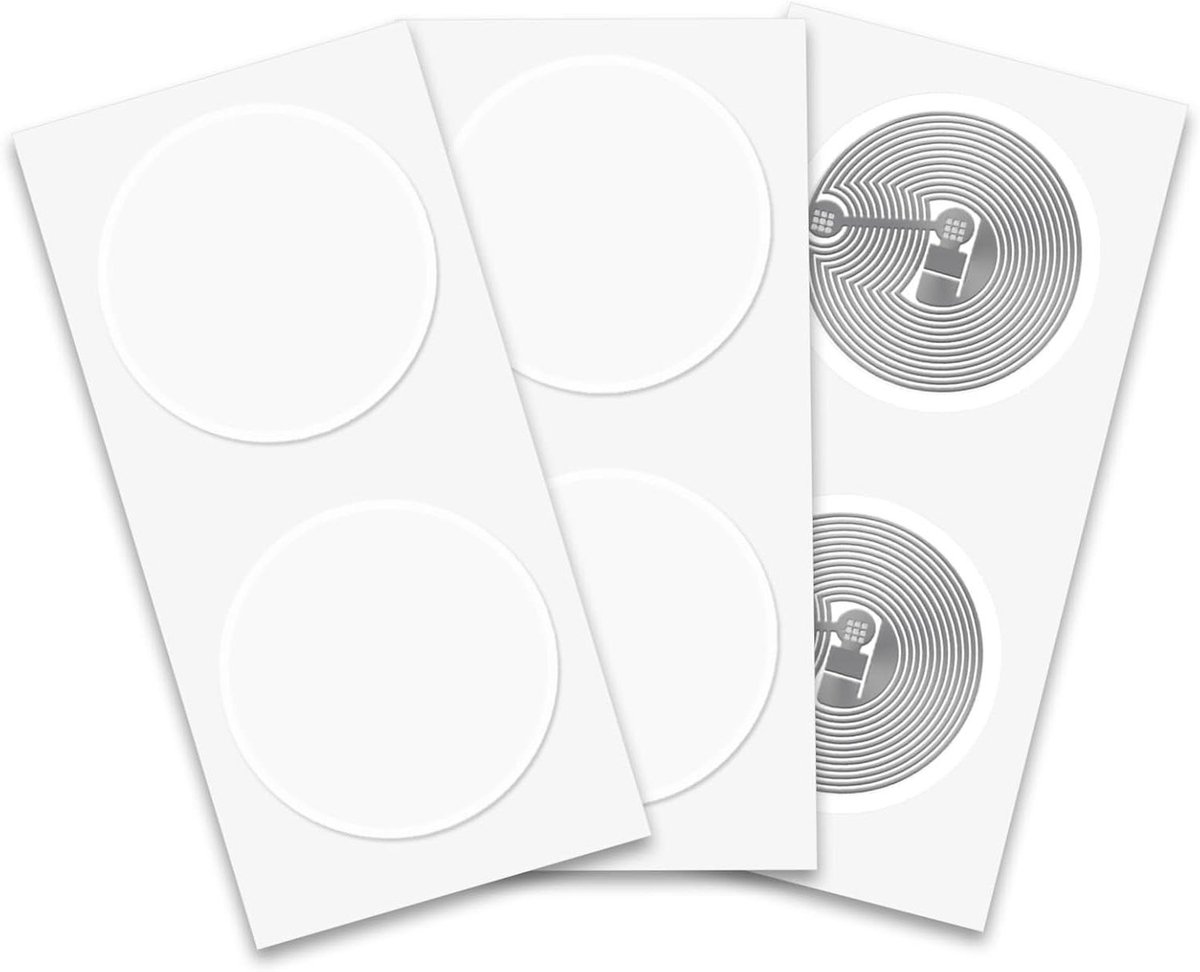 NFC Tags - NFC stickers - Smart Home instellen - 888 byte geheugen - 30 stuks - Wit