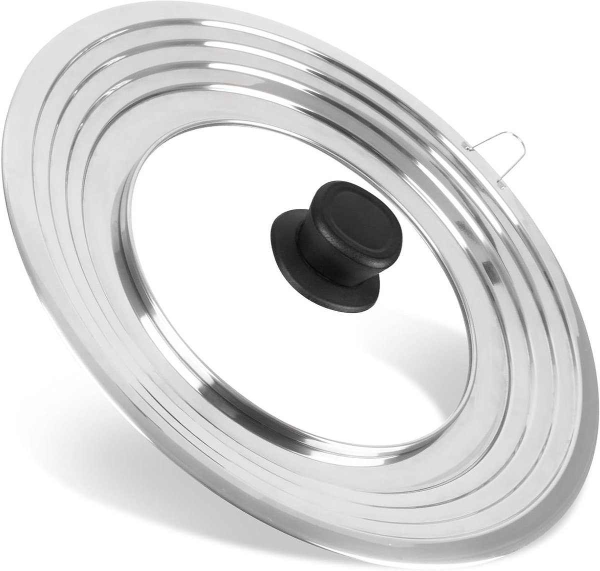 Universele Pan Deksel - Pannen Deksel - Koken en Bakken - Hittebestendige Knop - 21-32 cm - Zilver