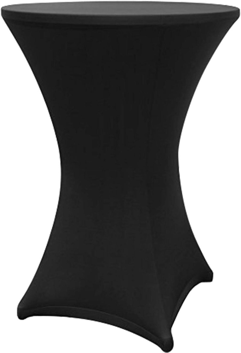 Statafelhoezen - Tafelhoes Bistrotafelhoes - Evenementen Aankleden - Sneldrogend Materiaal - 80-85 cm - Zwart