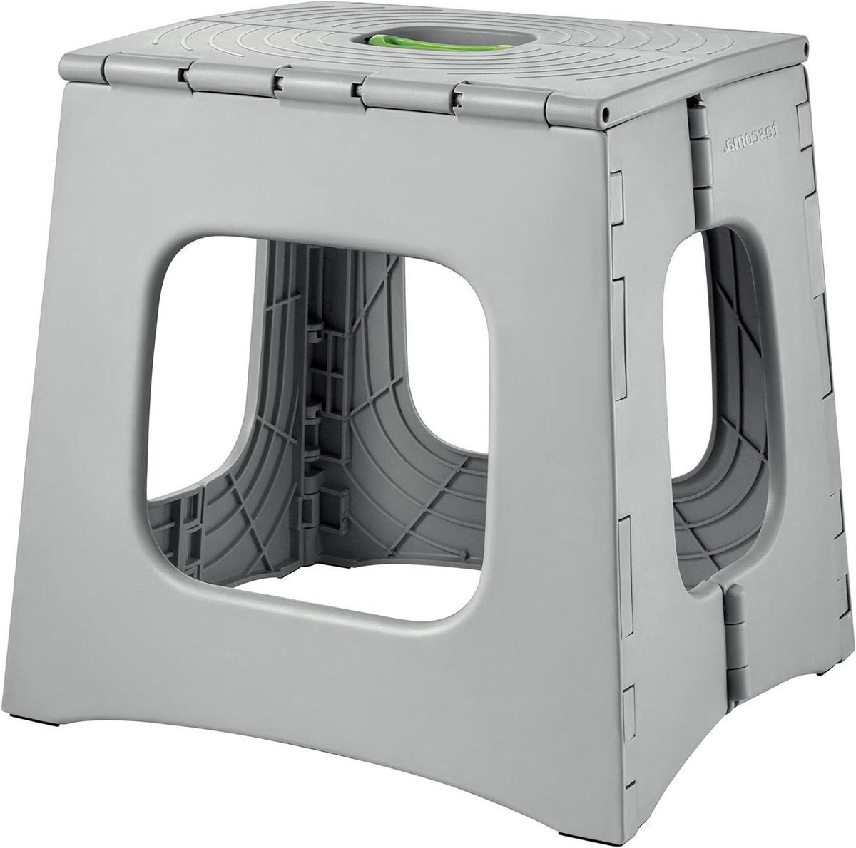 Klapkruk - Opvouwbaar krukje - Ruimte besparen - Anti-slip oppervlak - 35 cm hoog - Grijs