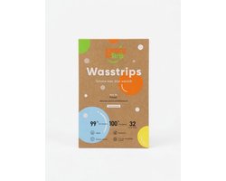 HappyStrip Wasstrips - 128 Wasbeurten - Zomergloed Geur - 100% Plasticvrij - Vegan & Biologisch Afbreekbaar - Goed voor de planeet