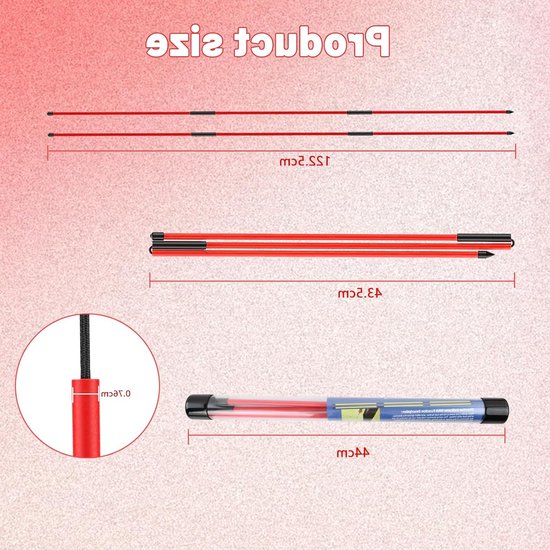 Set van 2 Vouwbare Golf Alignement Sticks van 48,2 inch voor Training en Precisie, Ideaal voor Golfvaardigheden en Oefeningen — afbeelding 5
