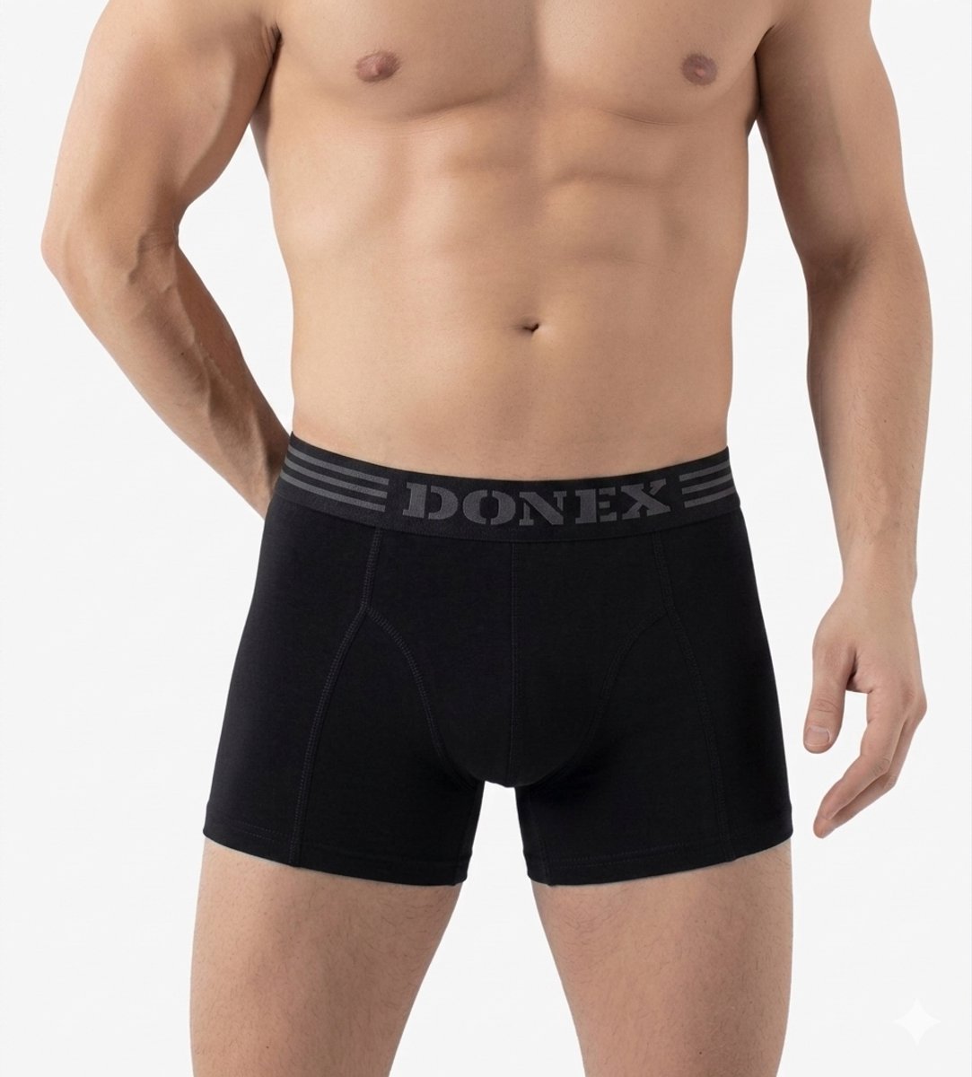 DONEX® Heren Boxershorts – 4 Stuks – Zwart – Katoen – Comfort Fit - Maat L
