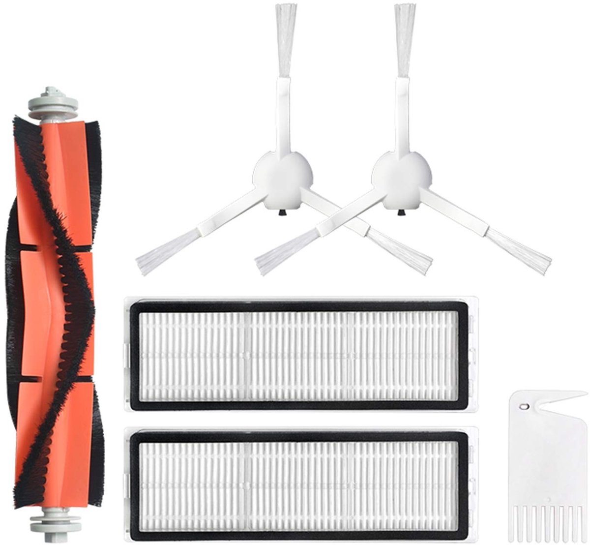 aladdien - Professionele Hoofdrolborstel - Vervangingsborstels - Geschikt voor Xiaomi Mijia 1C - Efficiënt Dweilen - Inclusief Filters en Borstels
