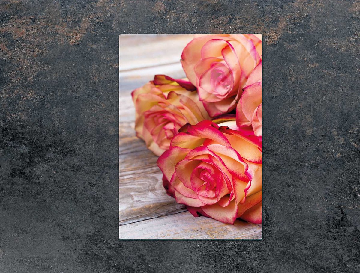 TMK ArtDeko Róża Serie - Snijplank - 35x52 cm - Gehard Glas - Roze Motief