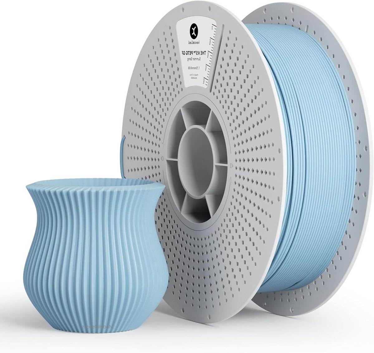 Glasvezel PETG Filament - 3D Print Materiaal - Modelbouw Creëren - Hoge Sterkte Stijfheid - 1.75 mm - Lichtblauw