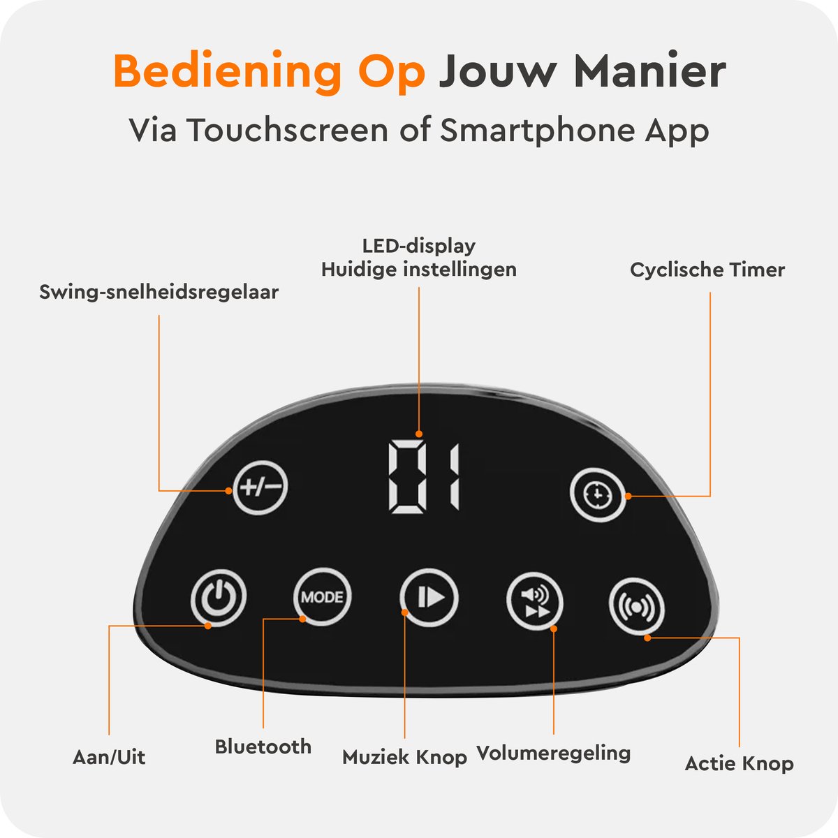 Khido Elektrische Babyschommel - App & Bluetooth thumbnail 3