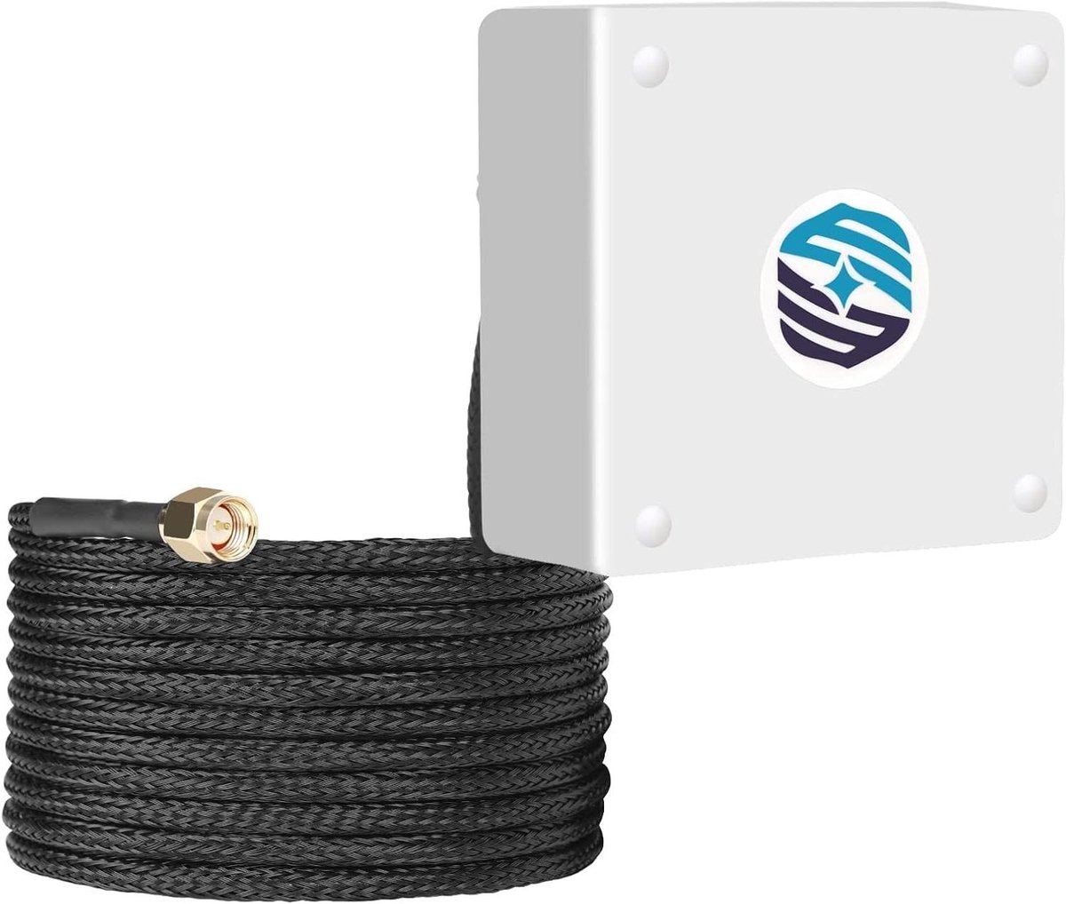 GNSS GPS Antenne - Satelliet Ontvanger - Nauwkeurige Positionering - Vier Satellietbanden - 3 Meter Kabel - Wit