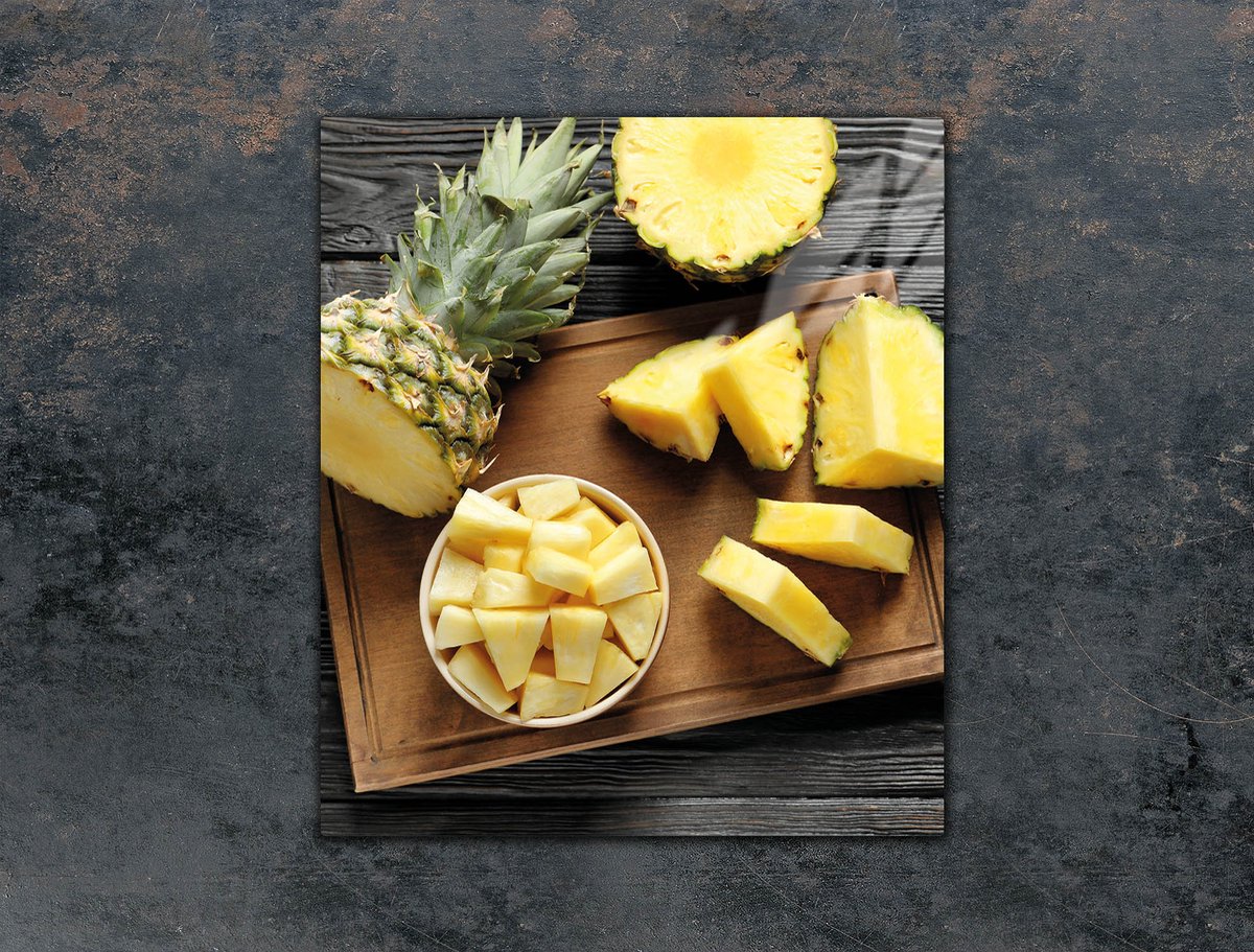 TMK ArtDeko - Snijplank - Glas - 45x52 cm - Ananas Design