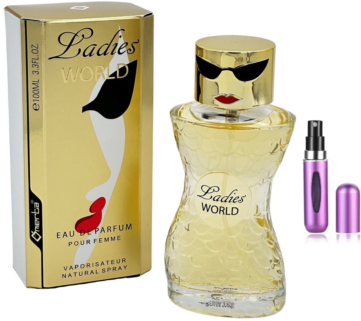 Omerta - Ladies World - Eau de Parfum - 100 ml inclusief hervulbare tasverstuiver (willekeurige kleur)