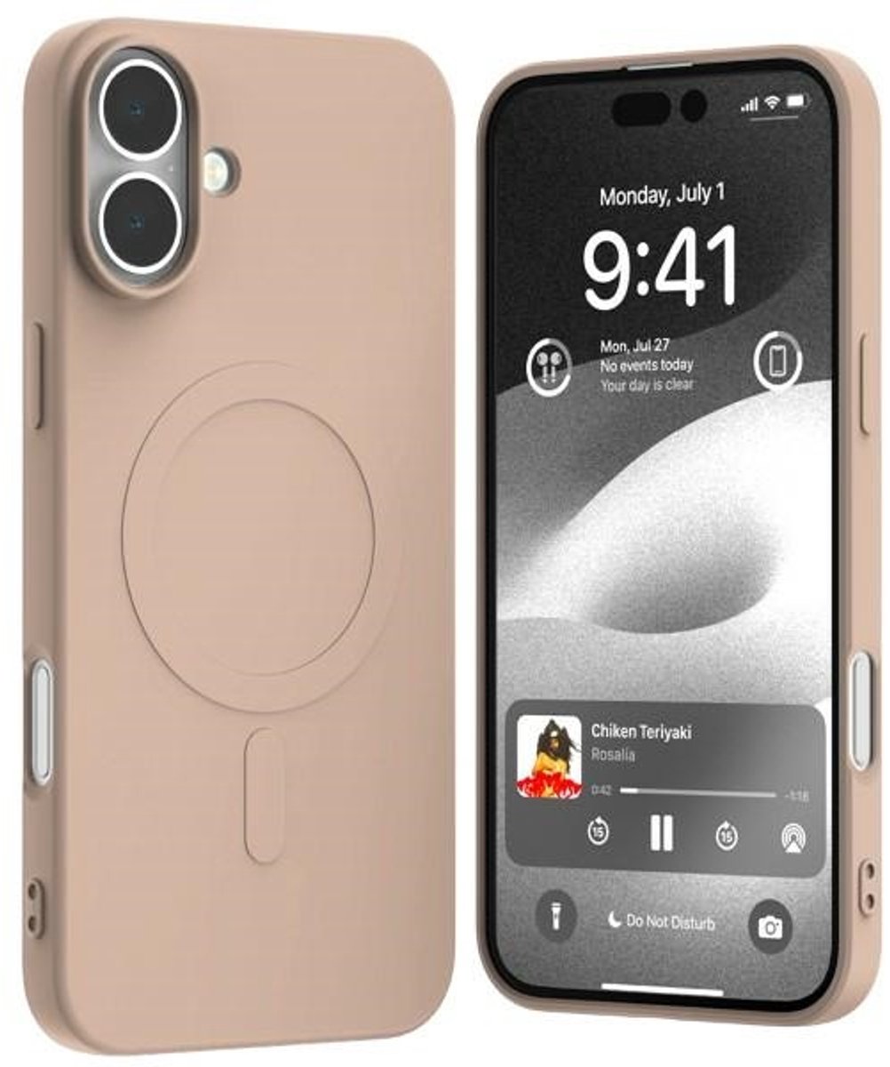 Mercury Voor Magsafe Semi-Silicone Hoesje Voor Iphone 16 Plus Magnetisch Hoesje
