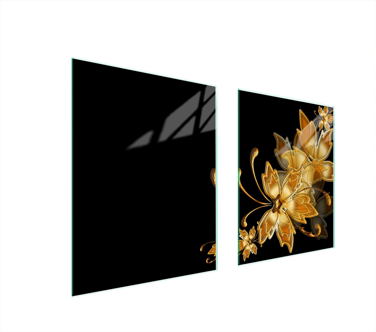 TMK ArtDeko Serie - Glasplaat Beschermend - 85x52cm - Gouden Kleur
