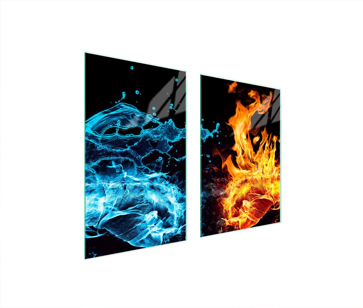TMK ArtDeko Serie - Beschermplaat - Glas - Veelkleurig - 65x52 cm