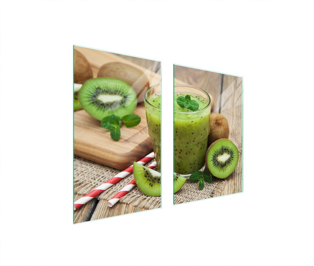 TMK ArtDeko - Snijplank van gehard glas - 65x52 cm - Kiwi Design