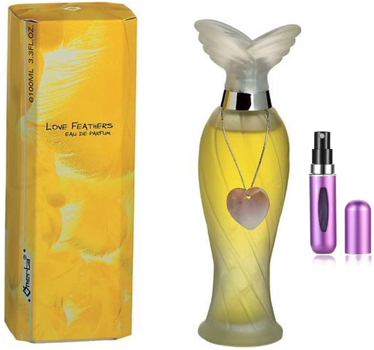 Omerta - Love Feathers - Eau de Parfum - 100 ml inclusief hervulbare tasverstuiver (willekeurige kleur)