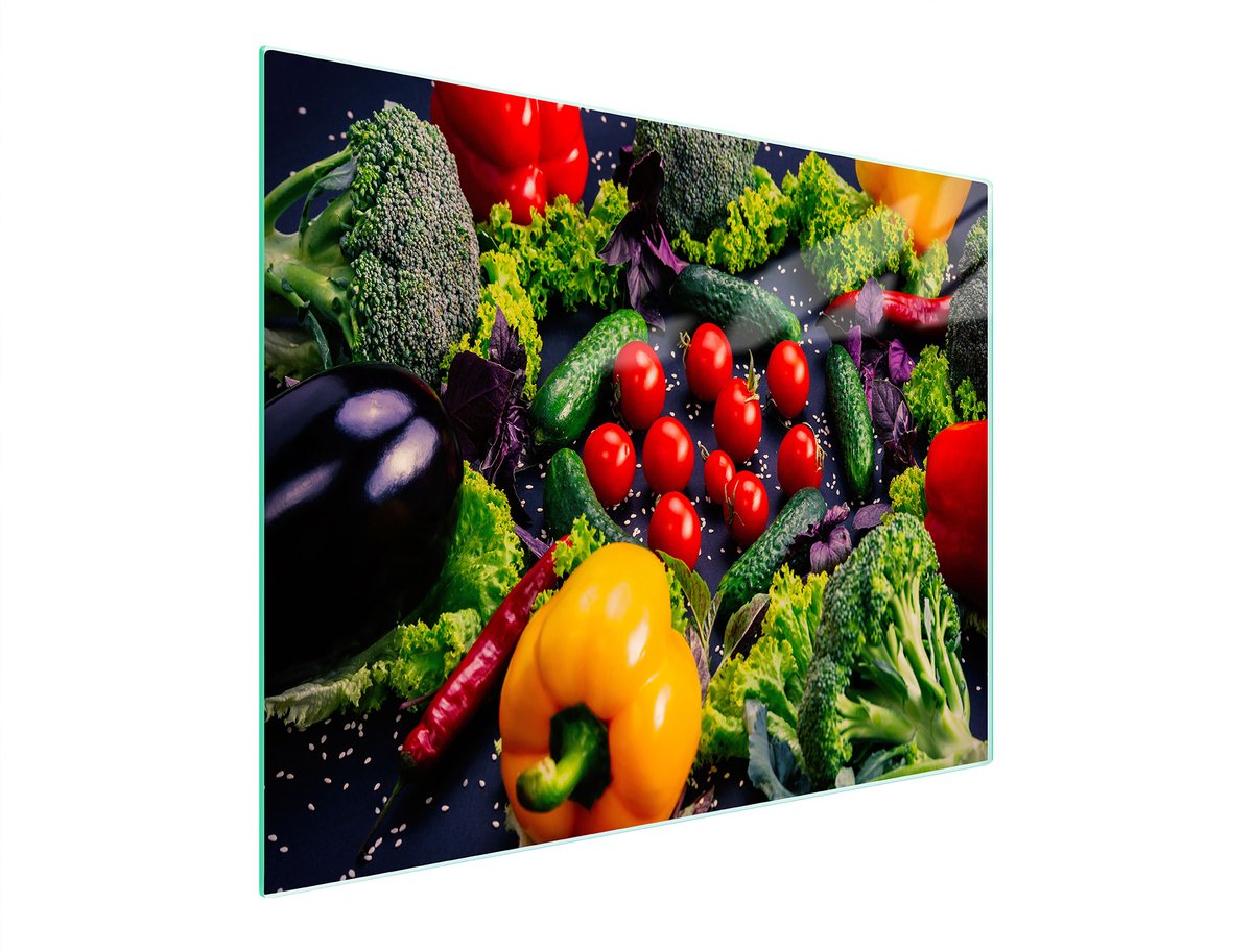 TMK ArtDeko - Snijplank - Glas - 52x30cm - Kleurvol - Antislip