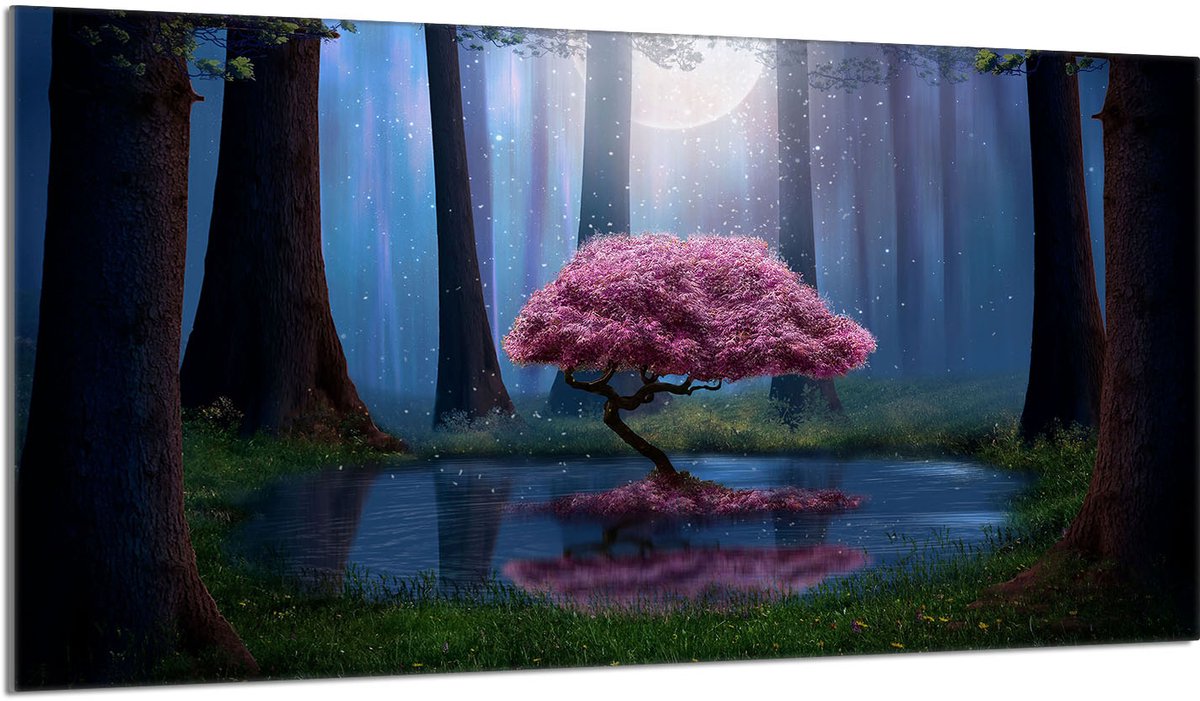 TMK ArtDeko - Glazen Beschermplaat - 90x52 - Snijplank - Boom Print