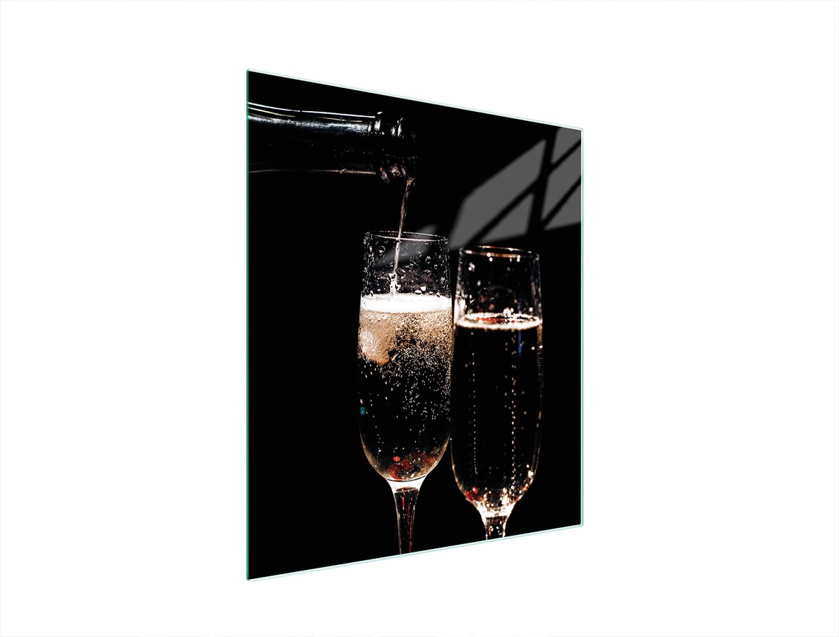 TMK ArtDeko - Wijnpatroon Snijplank - 45x52 cm - Gehard Glas - Multifunctioneel