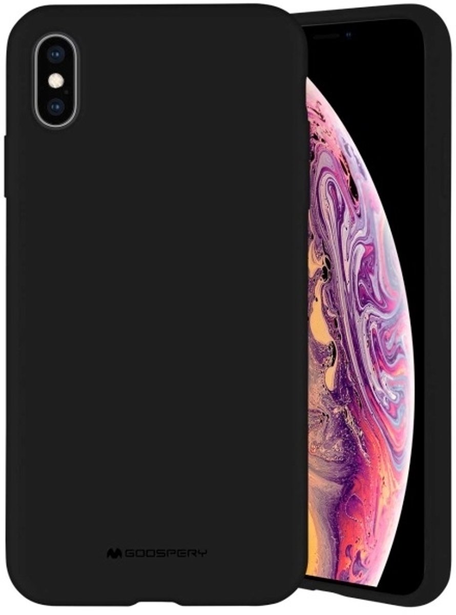 Mercury Silicone - Hoesje voor iPhone 12 Pro Max - Siliconen - Zwart
