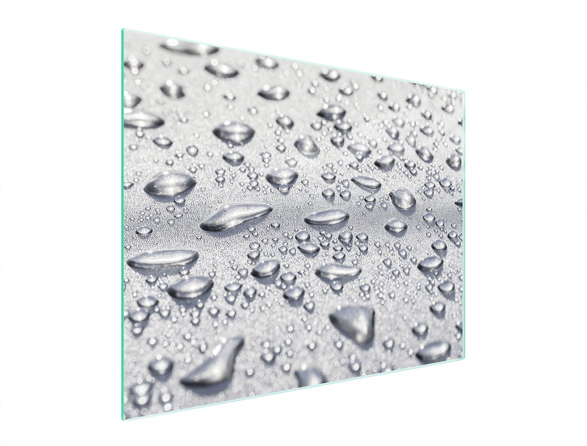 TMK ArtDeko Serie - Glazen Snijplank - 52x40 cm - Druppels - Antislip