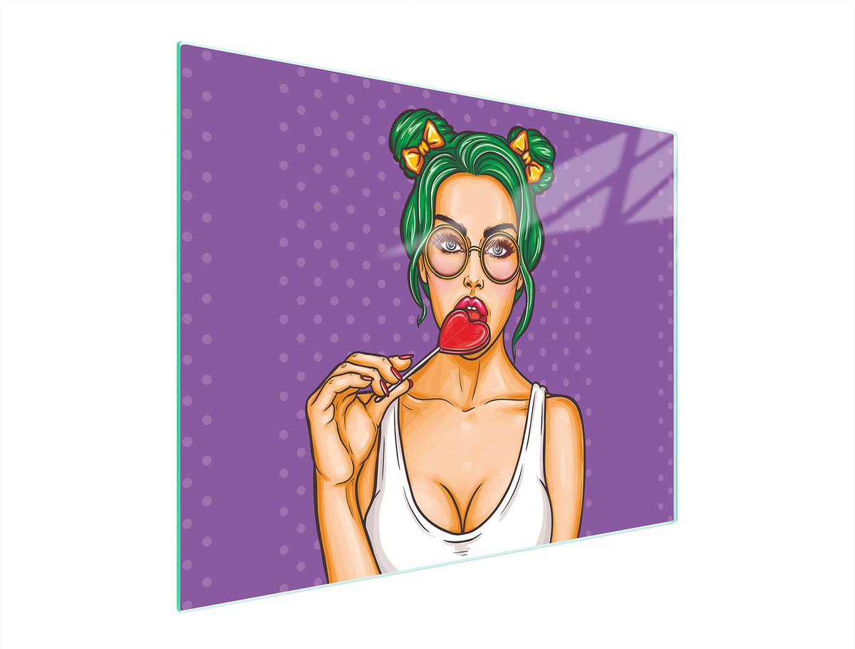 TMK ArtDeko Serie - Glazen Snijplank - 52x40 cm - Vrouw - Hittebestendig