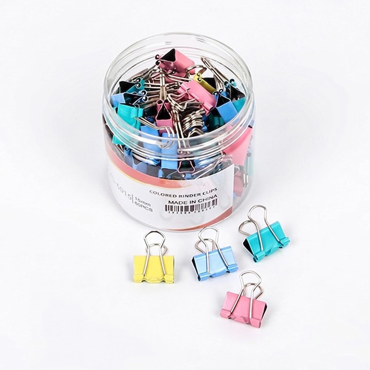 40 stuks mini-bindclips voor kantoorartikelen, thuis, school, bedrijf en documentorganisatie - (19 mm)