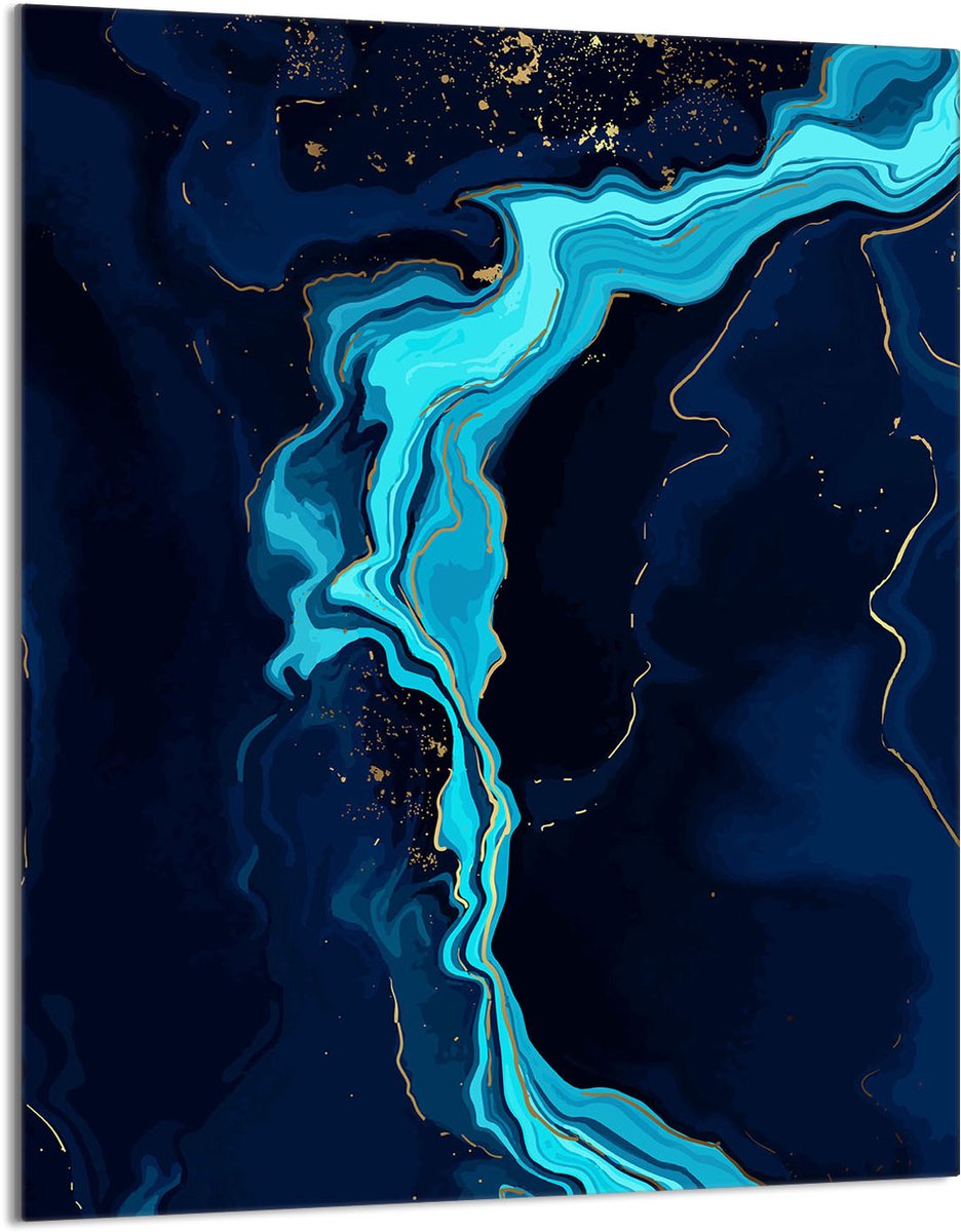 TMK ArtDeko - Snijplank van gehard glas - 40x52cm - Marmereffect - Keukenbeschermer