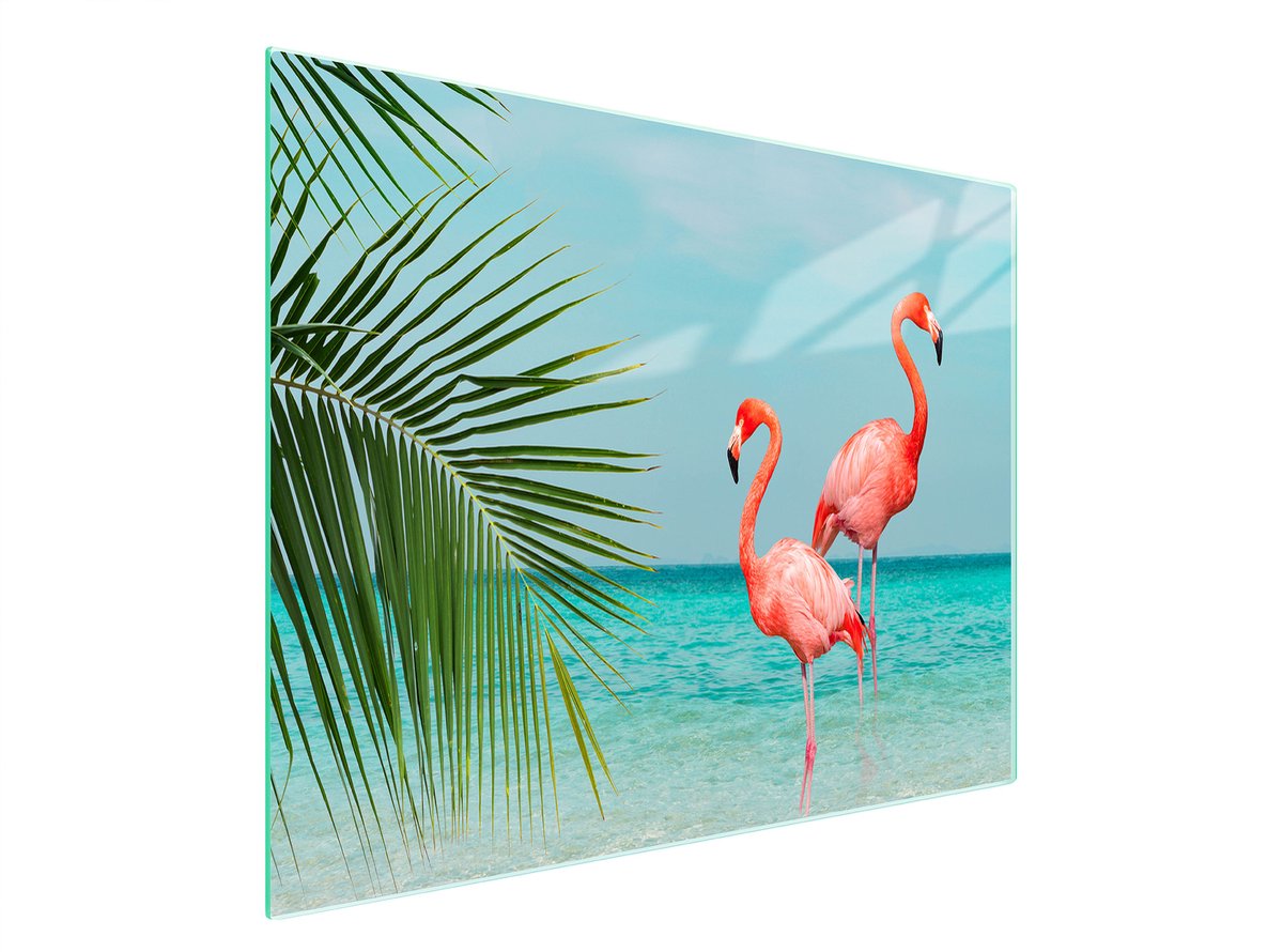 TMK ArtDeko - Snijplank - Flaming 52x30 cm - Gelaagd Glas - Antislip Eigenschappen