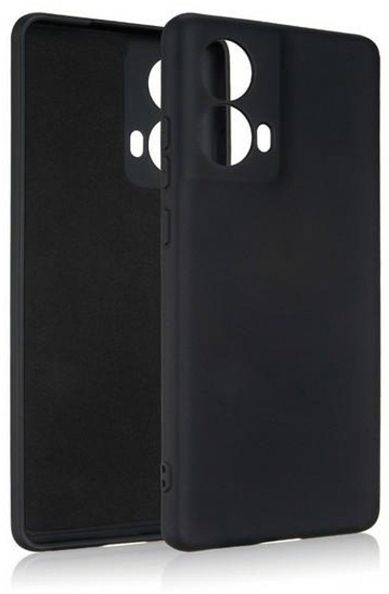 Beline Siliconen Moto G85 5G Hoesje Zwart