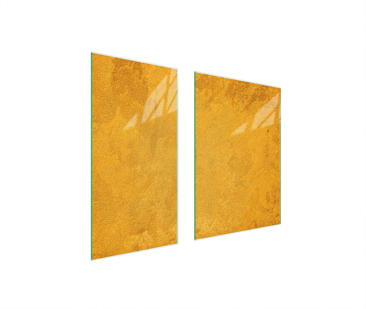 TMK ArtDeko Serie - Glazen Beschermplaat - 75x52cm - Goud - Hittebestendig