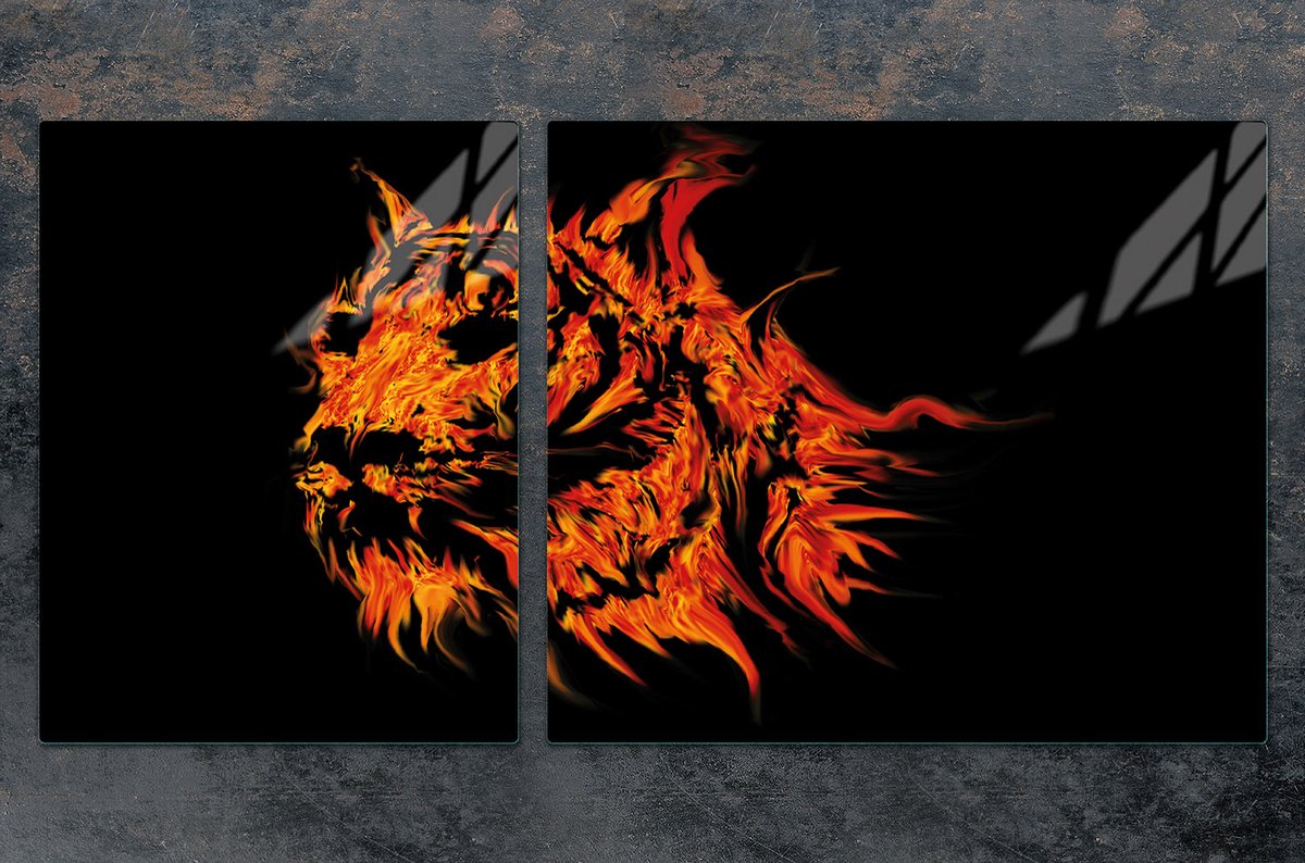 TMK ArtDeko - Snijplank - Tygrys - Glas - 100x52 cm