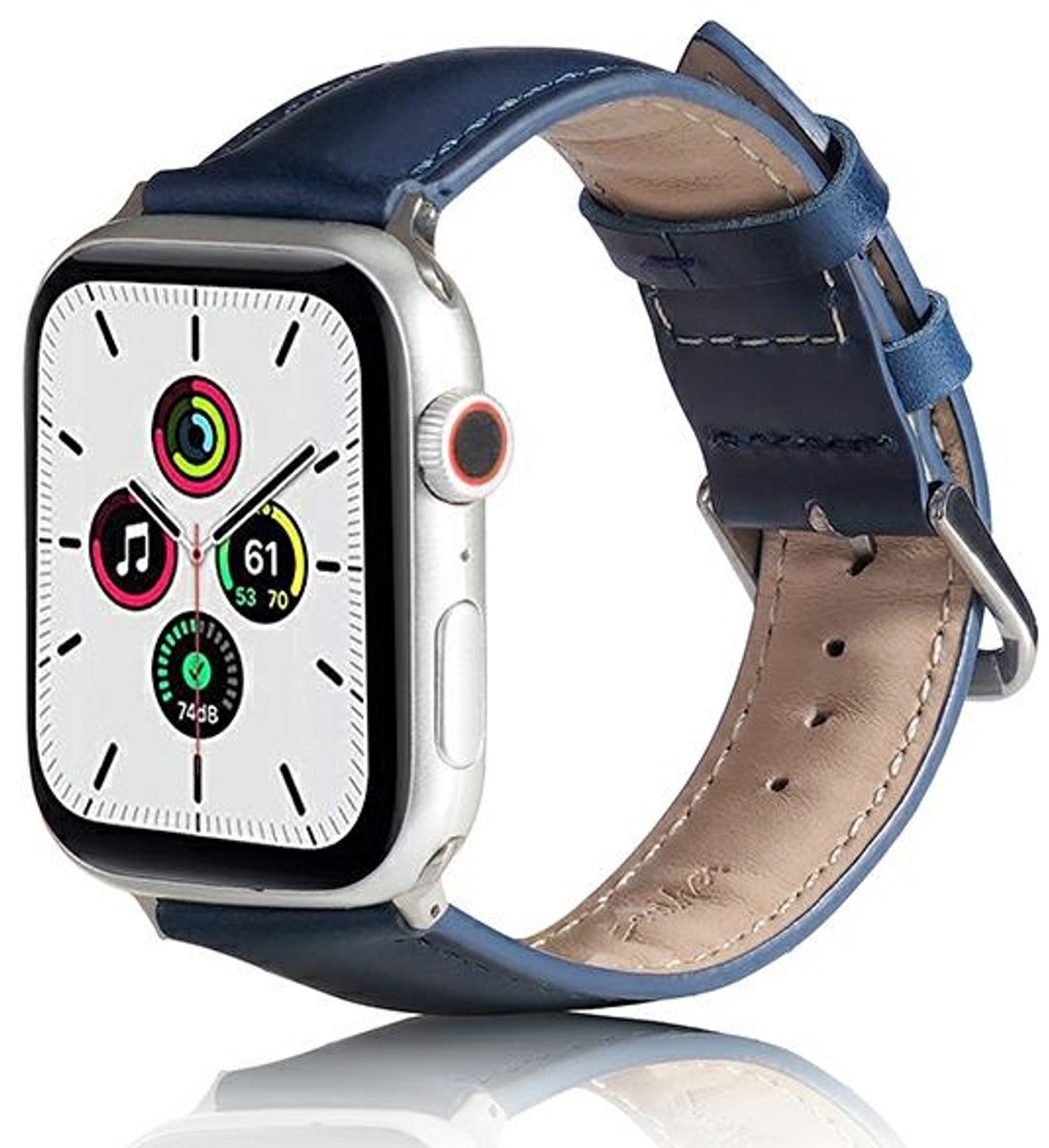Beline Apple Watch Leren band 38/40/41mm blauw/blauw