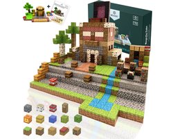 Jouets de construction magnétiques - 192 pièces - Minecraft - Montessori - éducatif - blocs