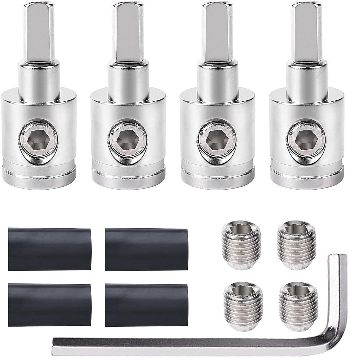 Allecto - Draad Reducer Set - Audio Adapter - Hoogwaardige Kwaliteit - 4 Stuks - Draad Verminderen - Geschikt voor Audio Apparatuur - 4 Gauge