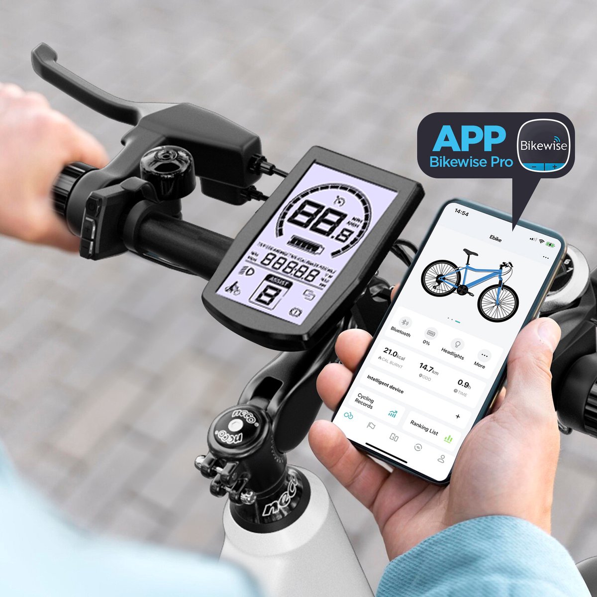 Qekud F26 Pro Elektrische Fiets 26" Trekking E-Bike - 250W Motor - 36V 13Ah Accu - 100km Bereik - 7 Versnellingen - Stapdoor Frame – foto 3