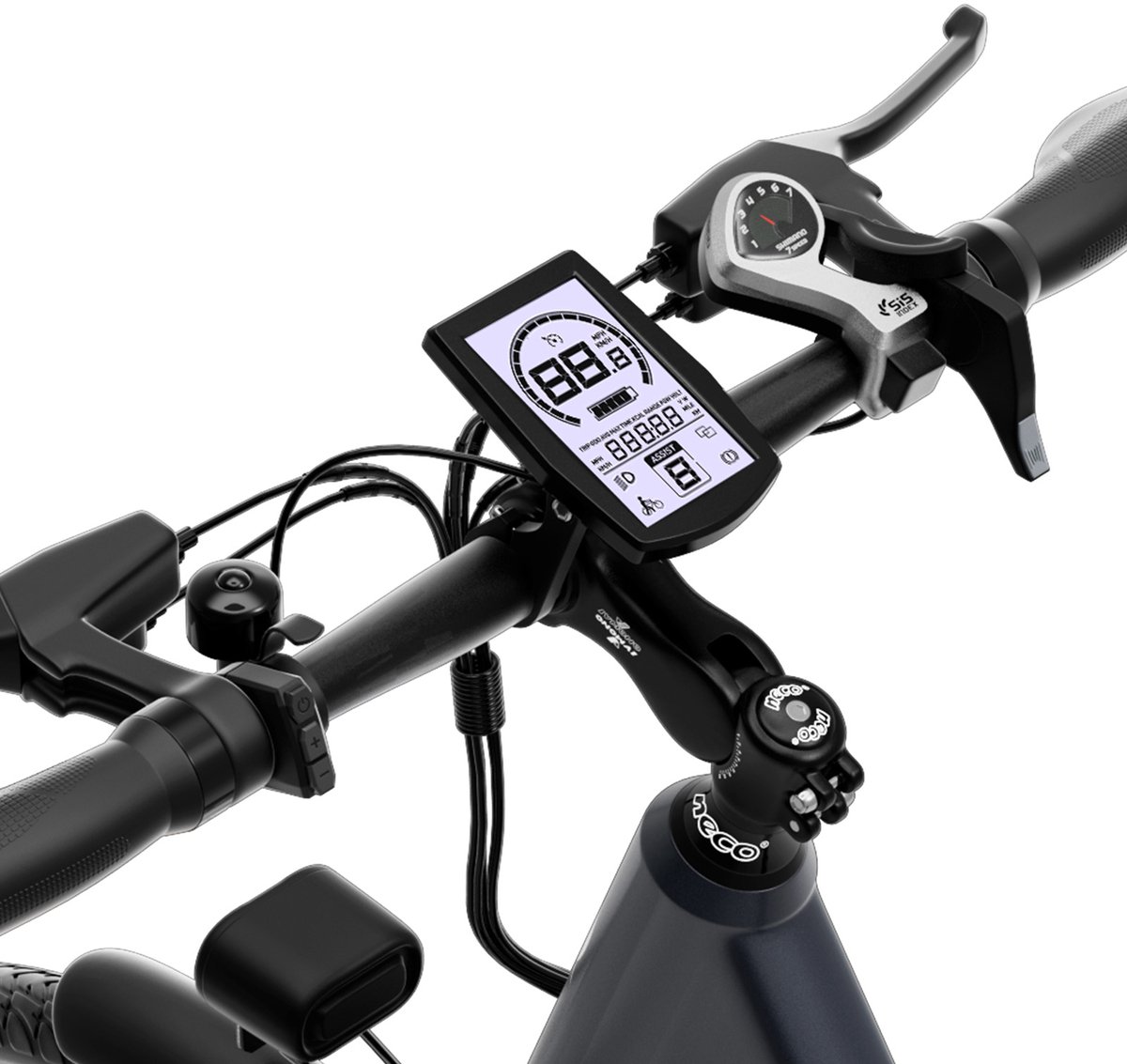 Qekud F26 Pro Elektrische Fiets 26" Trekking E-Bike - 250W Motor - 36V 13Ah Accu - 100km Bereik - 7 Versnellingen - Stapdoor Frame – foto 4