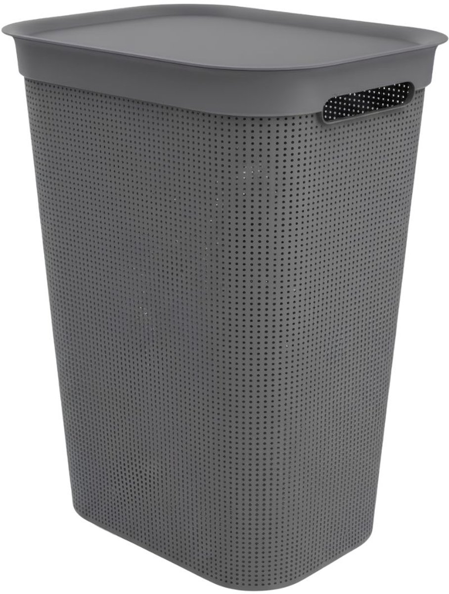 KAD® Wasmand - Wasmand Curver - Heupwasmand - Antraciet - 43cm x 34cm x 53cm