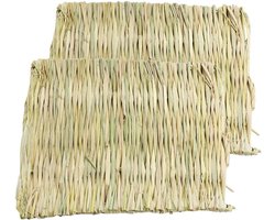 Woven Bed Mat voor Kleine Dieren, Grasmat voor Konijnen, Cavia's en Hamsters, Ideaal voor Nestelen en Spelen met Hooi
