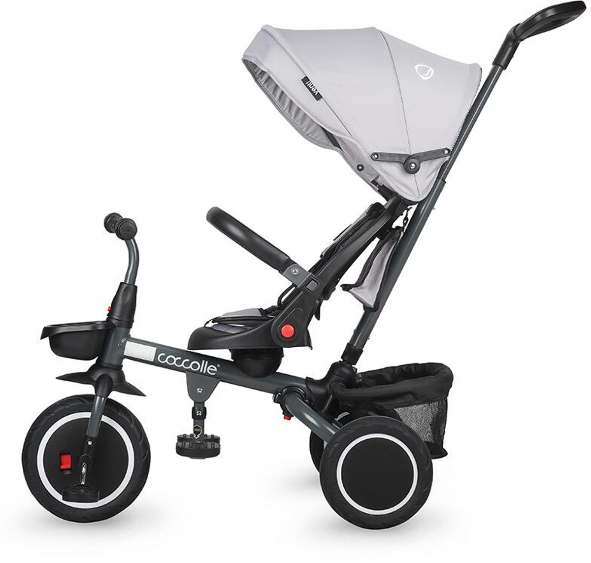 Coccolle Venti - Tricycle- multifuctionele driewieler - Greystone - 3 in 1 tricycle