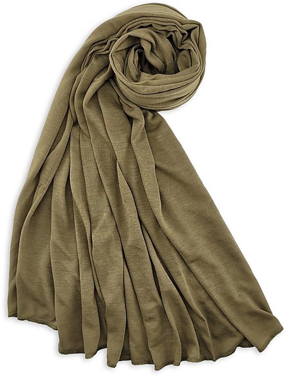 JB Collection - Hoofddoeken - hoofddoek polyester jersey uni khaki - khaki
