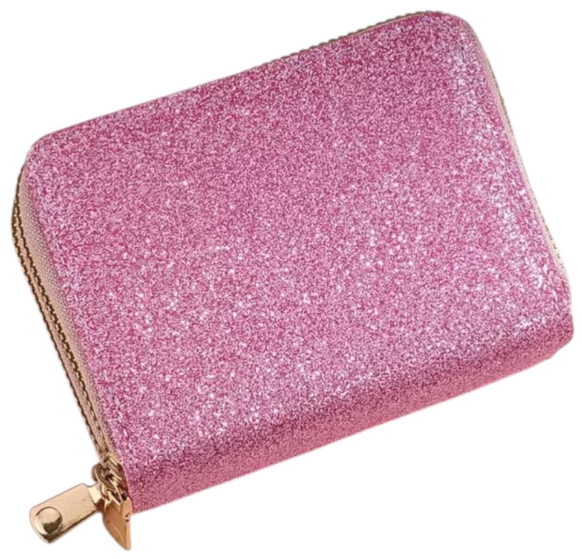Kinder Portemonnee - Glitter Roze | 11 x 8,5 x 4 cm | Fashion Favorite