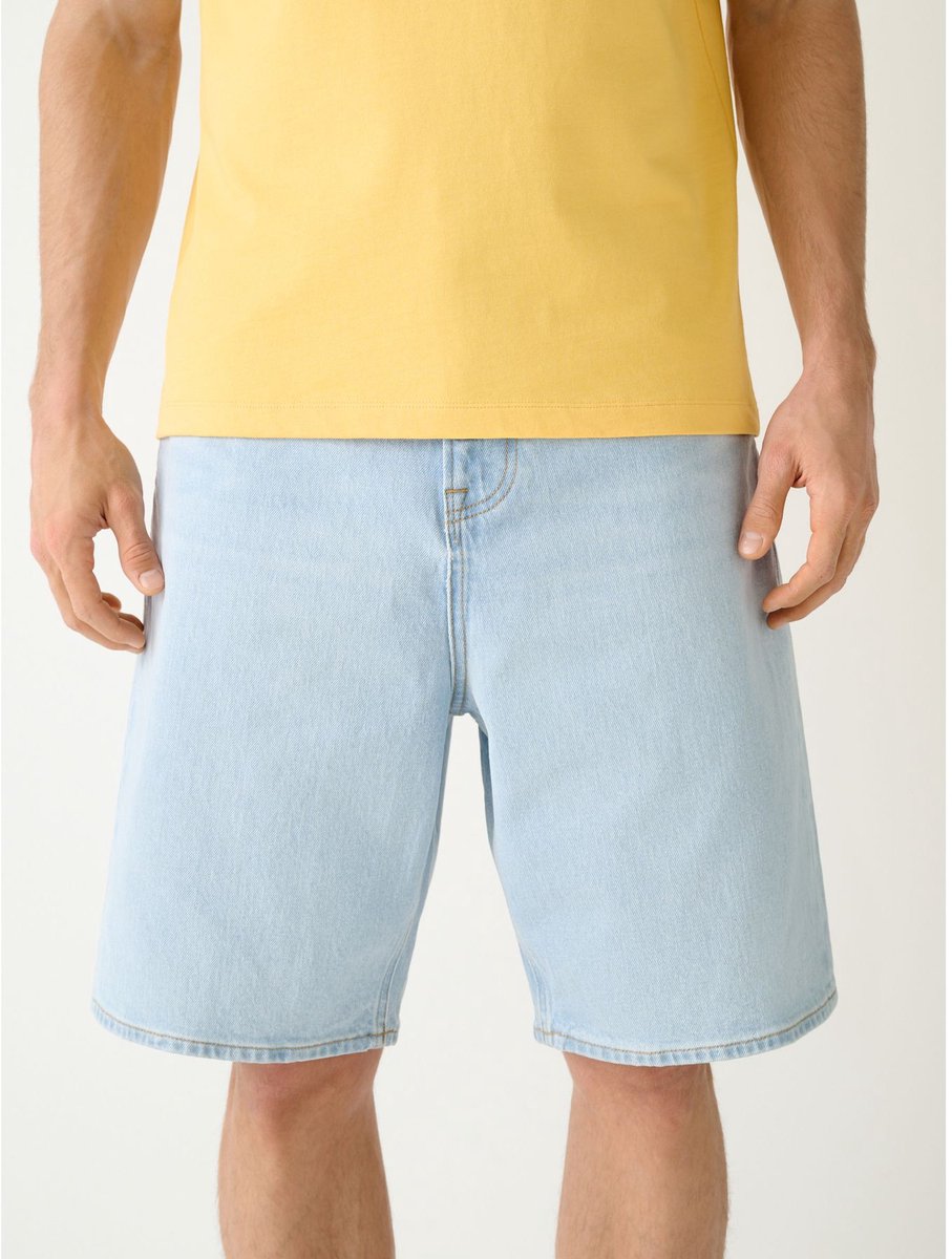 Next - Heren - Denim jortshort - Blauw