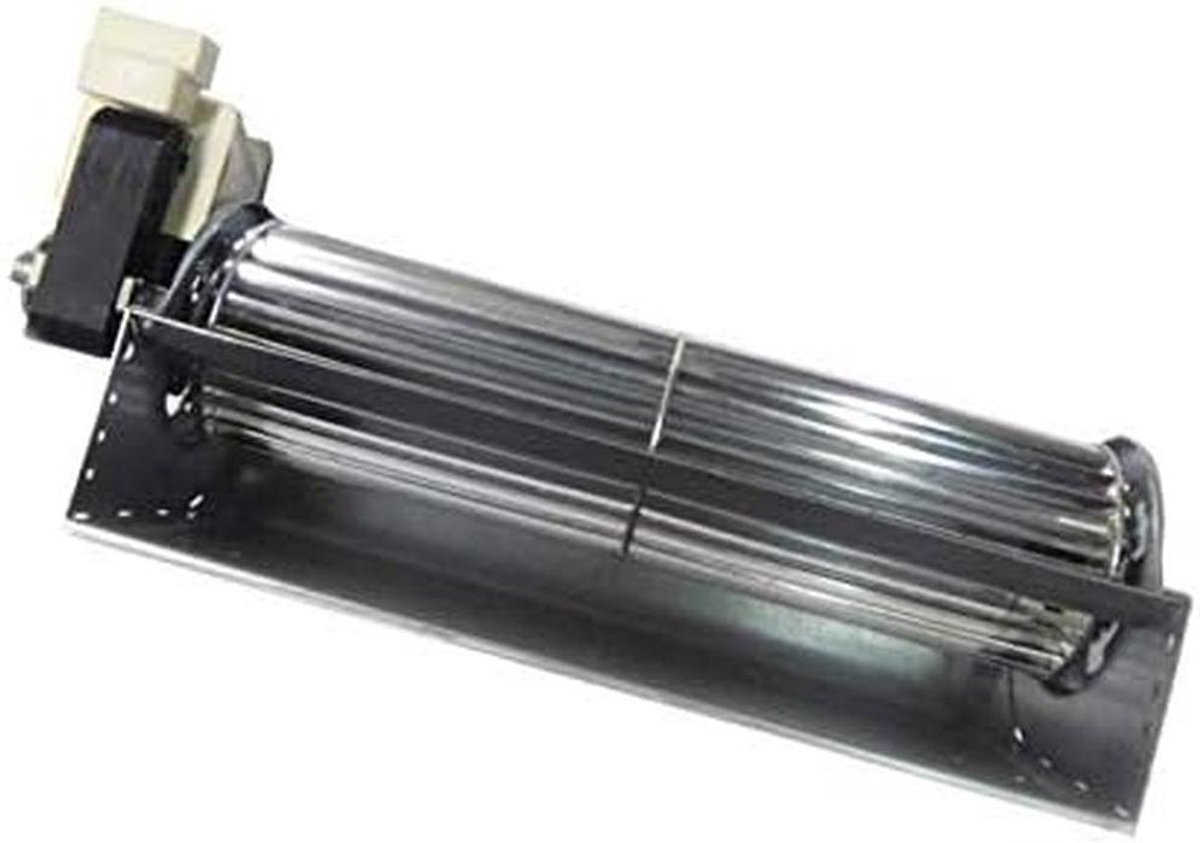 Ventilator Pellets Kachel - Tangentiële Ventilator - Hoge Temperaturen - Stil Compact Betrouwbaar - 339 mm - Zwart