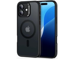 ESR Classic Hybrid HaloLock Hoesje Geschikt voor Apple iPhone 16 | Compatibel met MagSafe en HaloLock | Back Cover met Magneet | Frosted Zwart