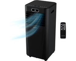 Auronic Mobiele Airco - 7.000 BTU - 3-in-1 - Airconditioning met 2 Raamafdichtingskits - Ventilator - Ontvochtiger - Tot 20m² - Zwart