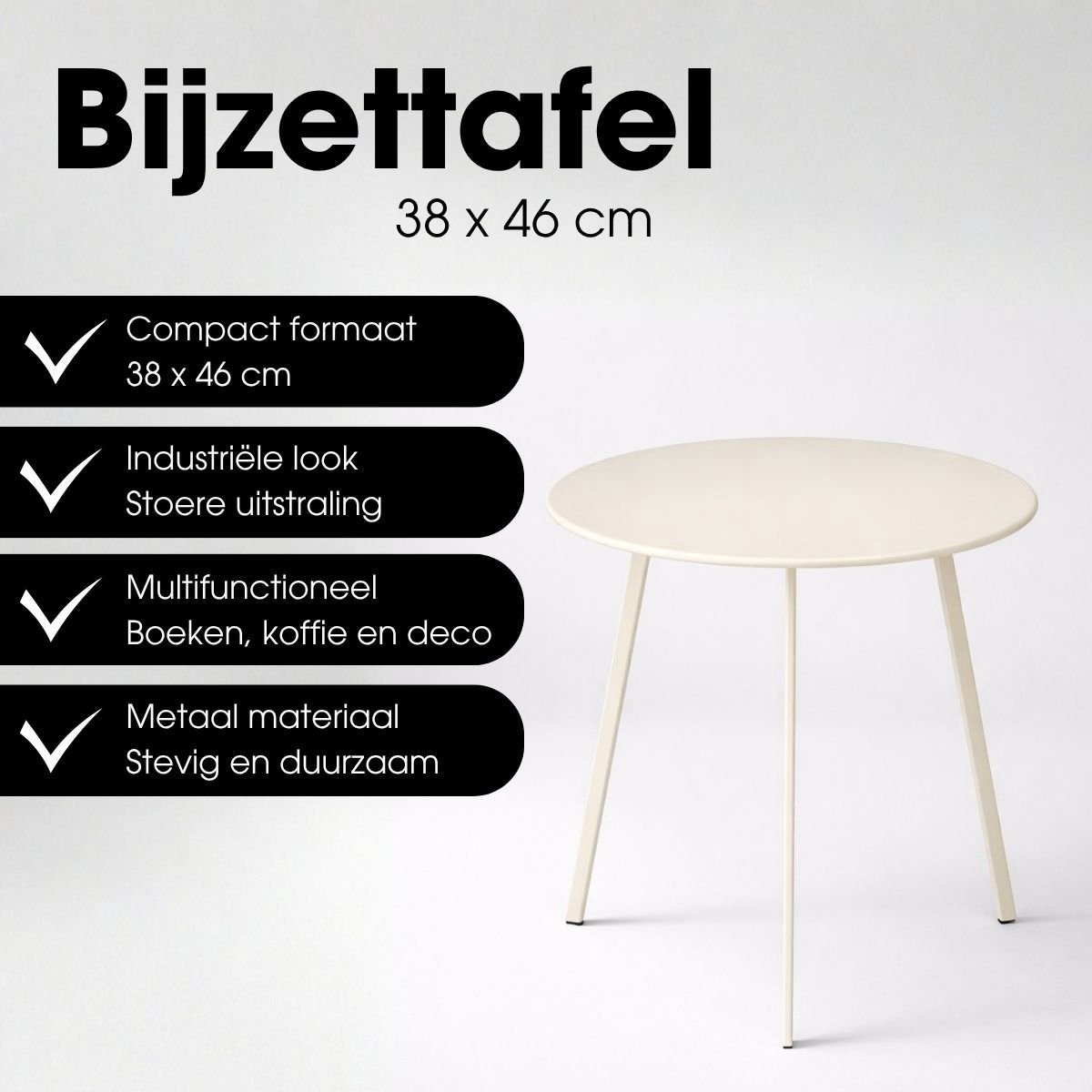 Mica Decorations Seatle Bijzettafel Rond voor Buiten thumbnail 2