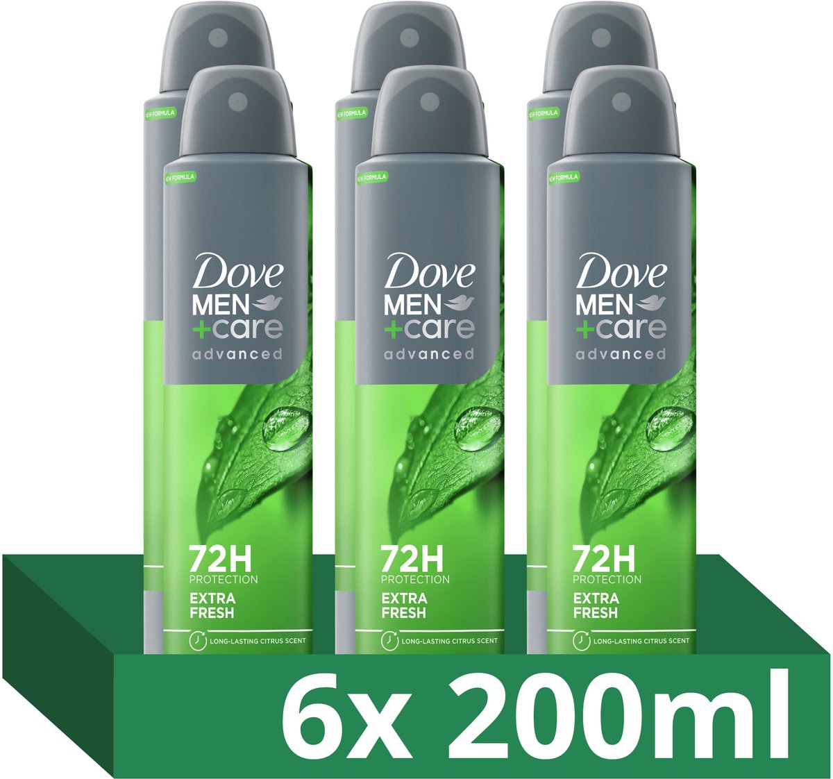 Dove Men+Care Advanced Anti-Transpirant Deodorant Spray - Extra Fresh - neutraliseert geurtjes en verzorgt je huid - 6 x 200 ml
