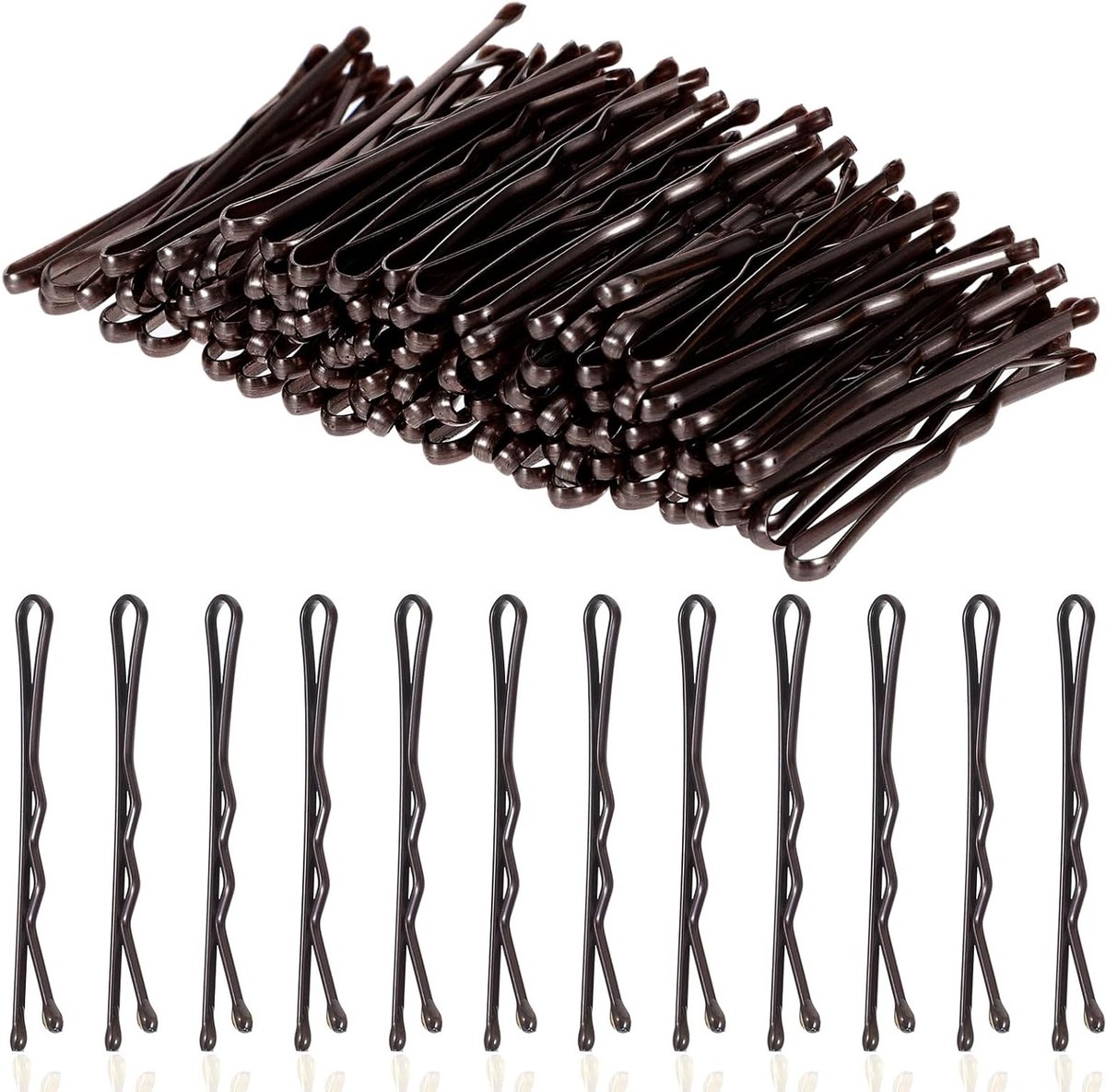 Mini Haarspeldjes - 100 Stuks, 3.5 cm Bobby Pins, Kleine Haarclips, Metalen Golfvormige Haaraccessoires voor Vrouwen, Meisjes en Kinderen