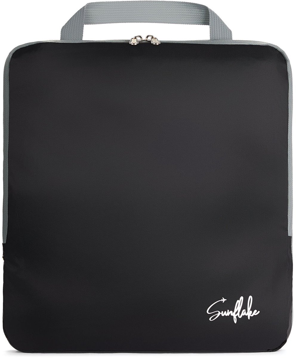 Packing Cube met Compressierits - Losse Compressie Cube - XL - Zwart | Sunflake