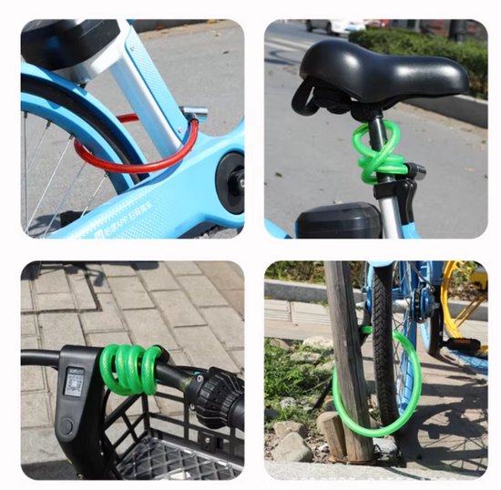 Rieba® Fietsslot - 65 cm - Kinderfiets Slot - Kabelslot Kinderen - Kinderslot Fiets - 2 Sleutels - Blauw — afbeelding 4